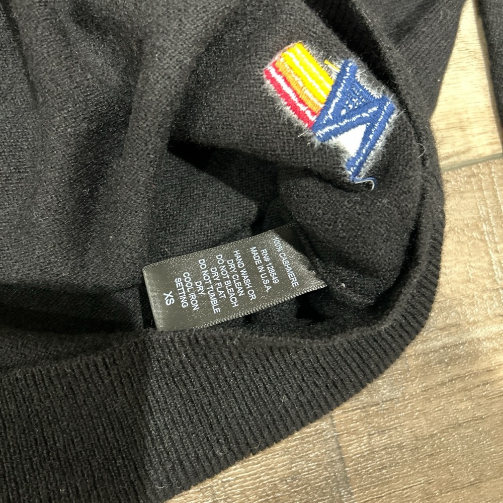 NWT Aviator Nation rainbow stripe 6 unisex light cashmere sweater - Picture 3 of 4